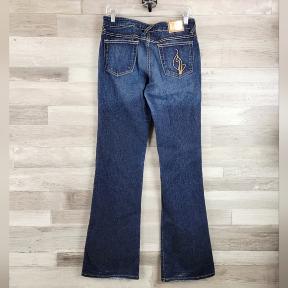 Y2K Baby Phat Authentic Flare Leg Jeans Women's Size 9 USA Made - Picture 13 of 16